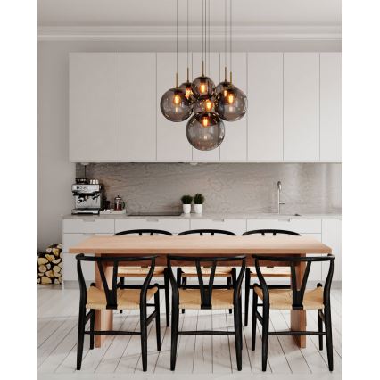 ByRydens - Hängeleuchte mit Kabel LAURA 7xE27/8W/230V