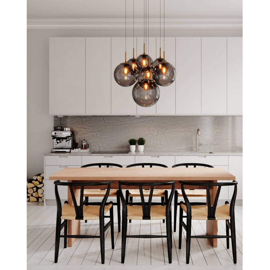 ByRydens - Hängeleuchte mit Kabel LAURA 7xE27/8W/230V