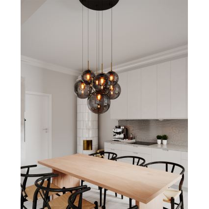 ByRydens - Hängeleuchte mit Kabel LAURA 7xE27/8W/230V