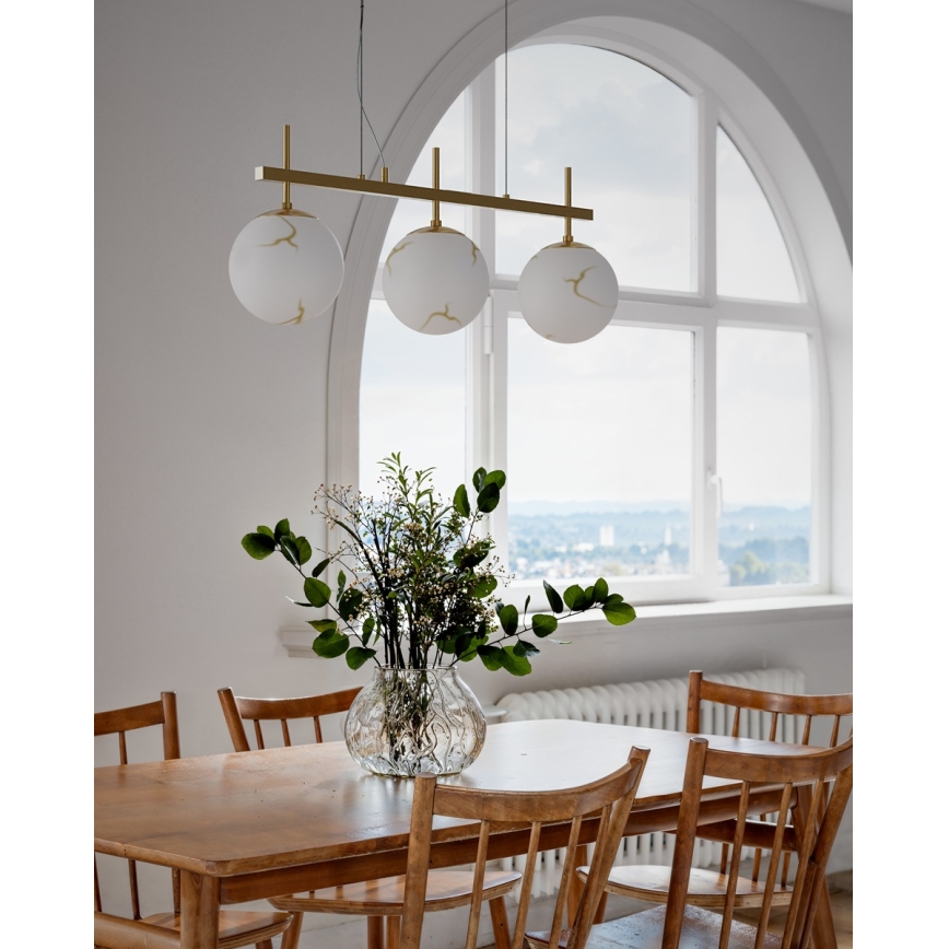 ByRydens - Pendelleuchte mit Kabelaufhängung BELLAGIO 3xE27/8W/230V