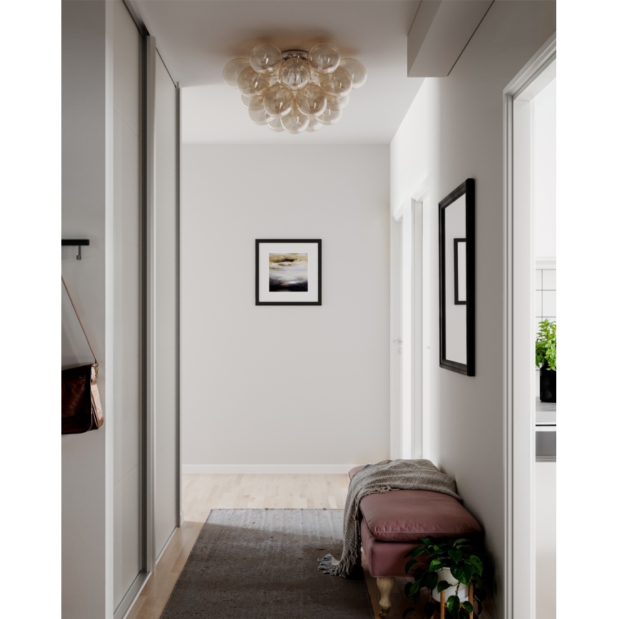 ByRydens - Deckenleuchte GROSS 6xG9/8W/230V rauchfarben/braun Ø70cm