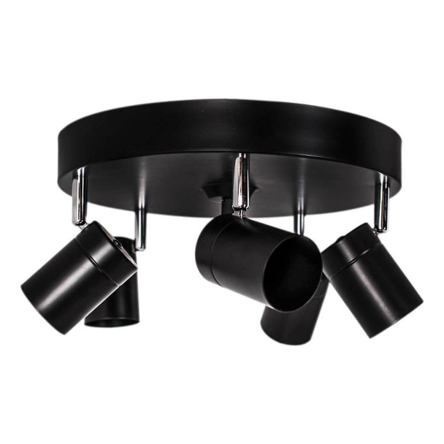 ByRydens - Deckenspot CORRECT 5xGU10/7W/230V schwarz Ø 30 cm