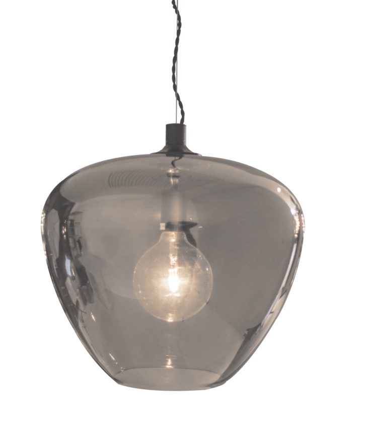 ByRydens - Hängeleuchte BELLISSIMO 1xE27/8W/230V rauchig/schwarz d 40 cm