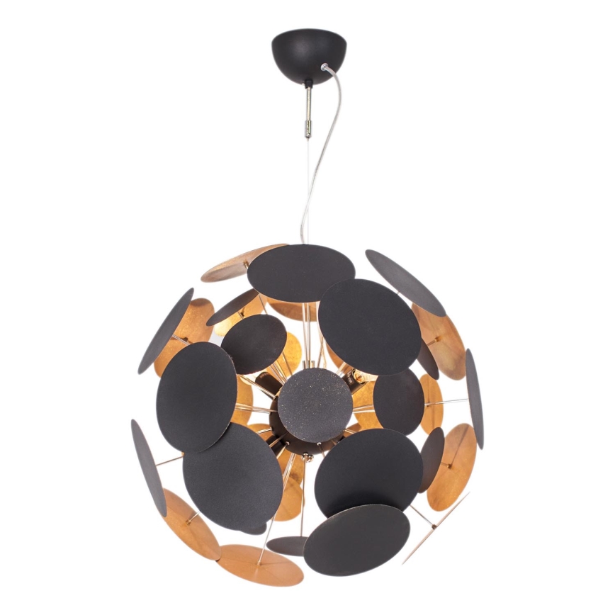 ByRydens - Hängeleuchte PLANET 4xE14/5W/230V schwarz/golden d 50 cm