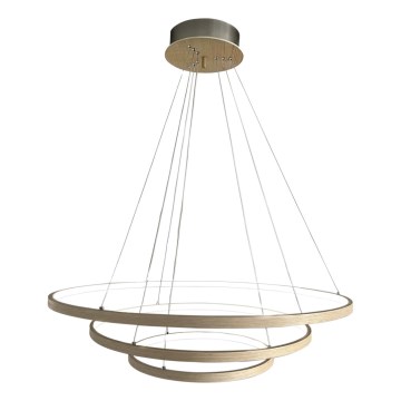 ByRydens – LED-Pendelleuchte TRIONE mit Seilaufhängung LED/45W/230V, beige, Ø 80 cm