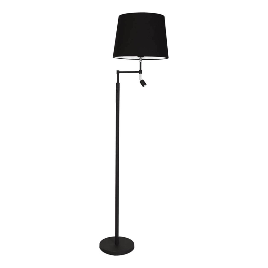 ByRydens - LED-Stehlampe ORLANDO 1xE27/5W/230V + LED/3W schwarz Ø 36 cm