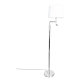 ByRydens - LED Stehlampe ORLANDO 1xE27/5W/230V + LED/3W weiß/glänzender Chrom Ø 36 cm