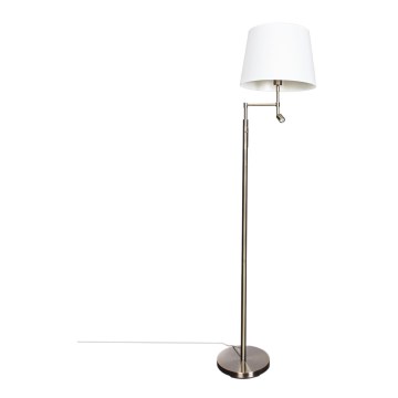 ByRydens - LED-Stehleuchte ORLANDO 1xE27/5W/230V + LED/3W weiß/bronzen d 36 cm