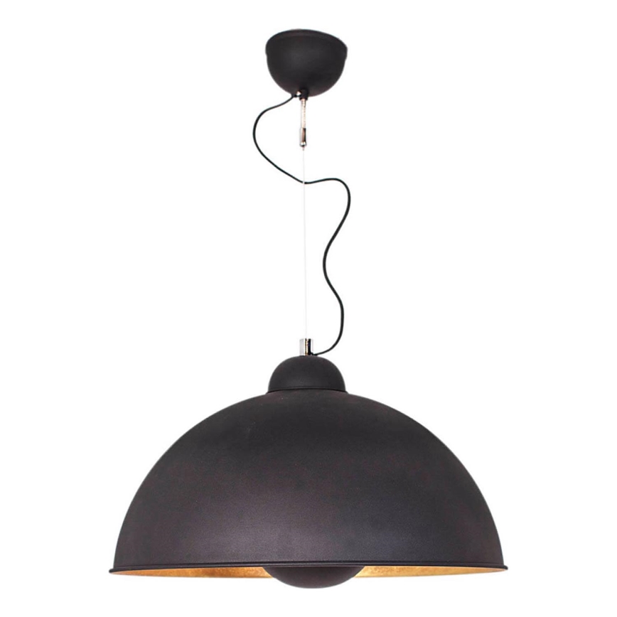 ByRydens - Pendelleuchte mit Seilaufhängung CAPTAIN 1xE27/7W/230V schwarz
