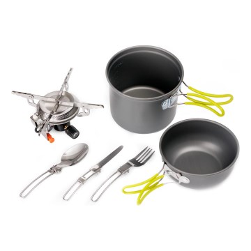 Camping-Gaskocher mit Zubehör