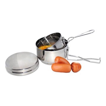 Camping-Geschirrset 2-teilig aus Edelstahl