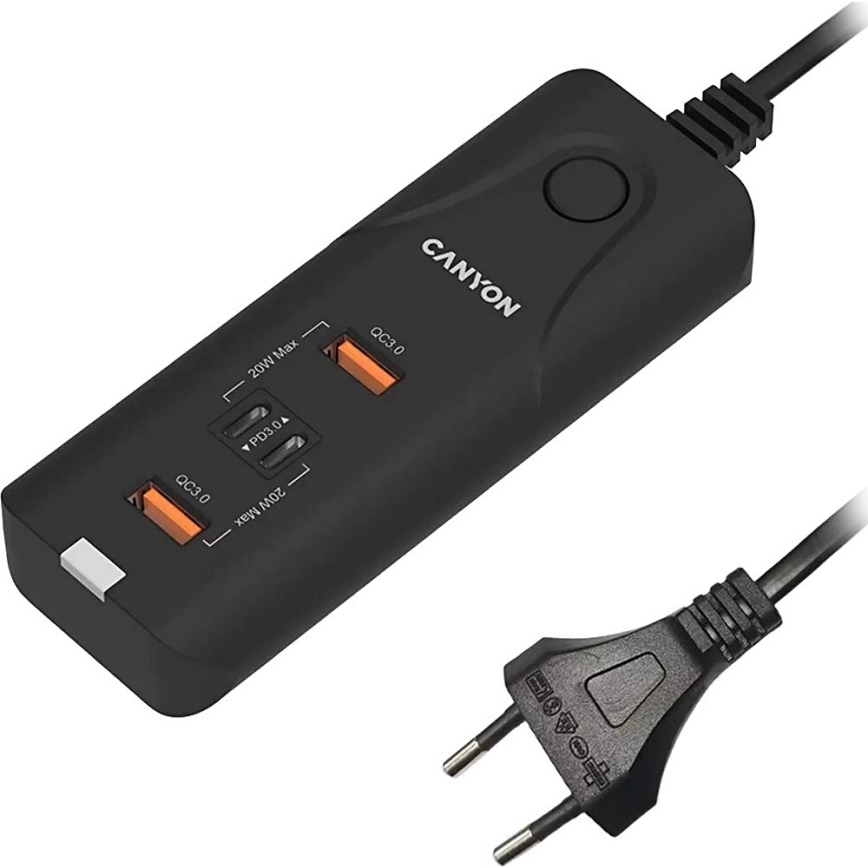 Canyon - Ladegerät 2xUSB A + 2xUSB C Power Delivery 20W