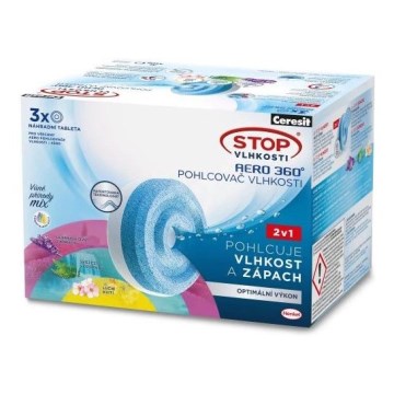 Ceresit - 2-in-1-Tabletten für Luftentfeuchter AERO 360°, 3 × 450 g (3er-Pack)