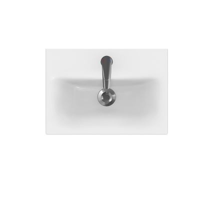 Cersanit K116-008 - Waschbecken für Aufsatz-/Wandmontage MODUO SLIM 35x50 cm Keramik/glänzend weiß