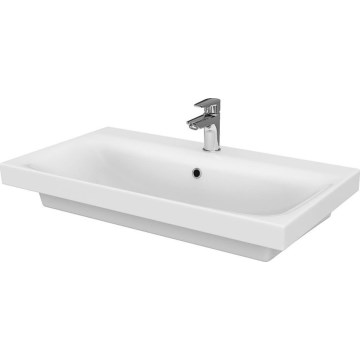 Cersanit K116-013-ECO - Einbauwaschbecken MODUO 45x80 cm, Keramik, hochglänzend weiß
