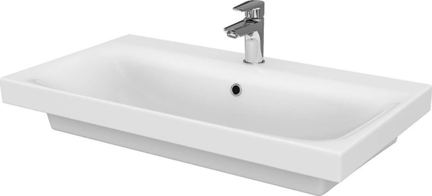 Cersanit K116-013-ECO - Einbauwaschbecken MODUO 45x80 cm, Keramik, hochglänzend weiß