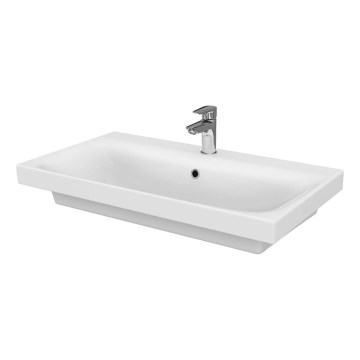 Cersanit K116-013-ECO - Waschbecken für Aufsatzmontage/wandhängend MODUO 45x80 cm Keramik/glänzend weiß