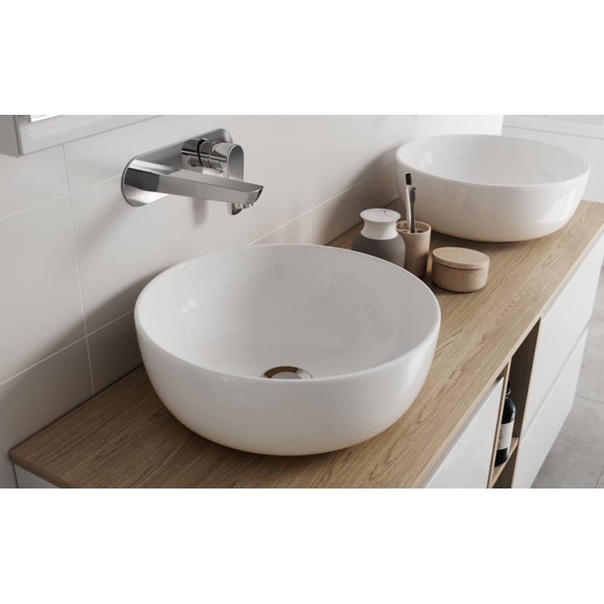 Cersanit K116-047-ECO - Aufsatzwaschbecken MODUO Ø 35 cm, Keramik / glänzend weiß