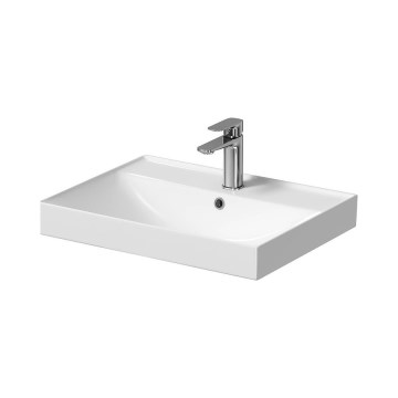 Cersanit K120-009 - Einbauwaschbecken LARGA 45,5x60,5 cm Keramik/hochglanzweiß