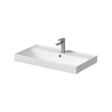 Cersanit K120-010 - Einbauwaschbecken LARGA 46 x 80,5 cm Keramik / hochglänzendes Weiß