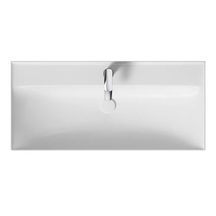 Cersanit K120-011 - Einbauwaschbecken LARGA 46x100 cm, Keramik, hochglänzendes Weiß