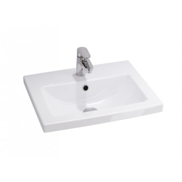 Cersanit K32-002-BOX - Einbauwaschbecken COMO 40x50 cm Keramik/Hochglanzweiß