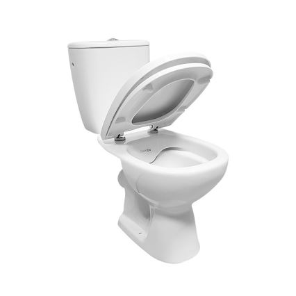 Cersanit K667-052 - Stand-WC mit Toilettensitz ARTECO Keramik/weiß