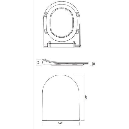 Cersanit K701-104 - Hängendes WC mit Sitz CITY OVAL Keramik/Weiß