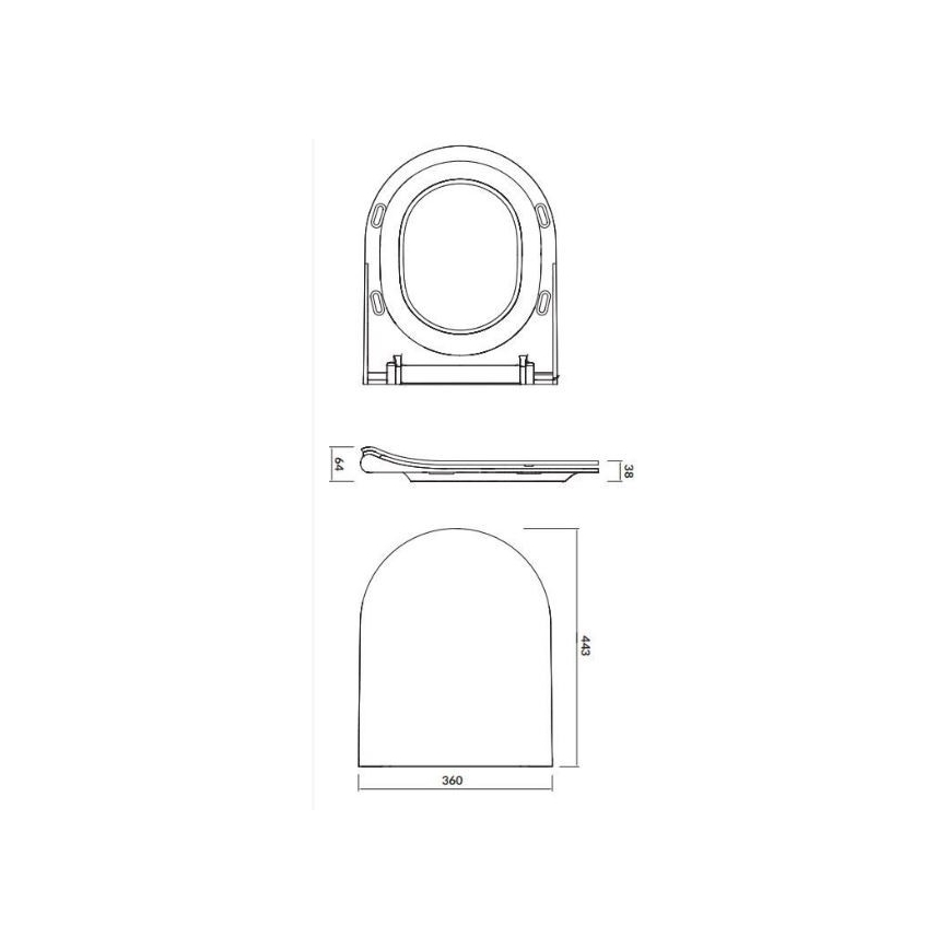 Cersanit K701-104 - Hängendes WC mit Sitz CITY OVAL Keramik/Weiß