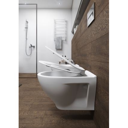 Cersanit K701-147 - Hängendes WC mit SAVIO Sitz, Keramik/Weiß