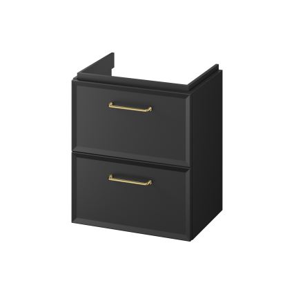 Cersanit S1021-006 - Wandhängender Unterschrank für Waschbecken MILLE SLIM 50x35 cm, schwarz