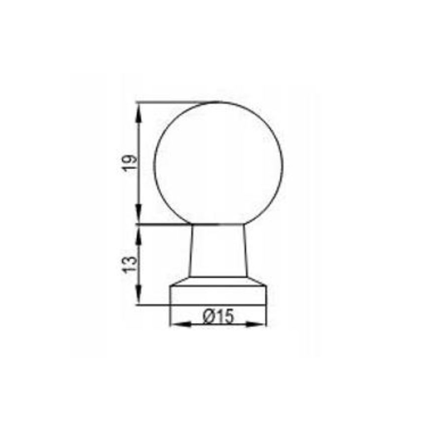 Cersanit S1021-019 - Möbelgriff MILLE goldfarben