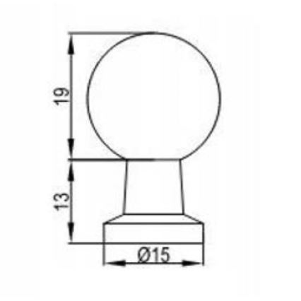 Cersanit S1021-020 - MILLE Möbelgriff, schwarz