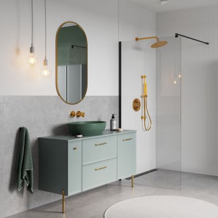 Cersanit S1022-008 - Hängeschrank MILLE für das Badezimmer 20x45 cm, mintfarben