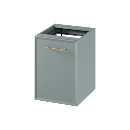 Cersanit S1022-010 - Hängender Badezimmerschrank mit Wäschekorb MILLE 40x55x45 cm mintgrün