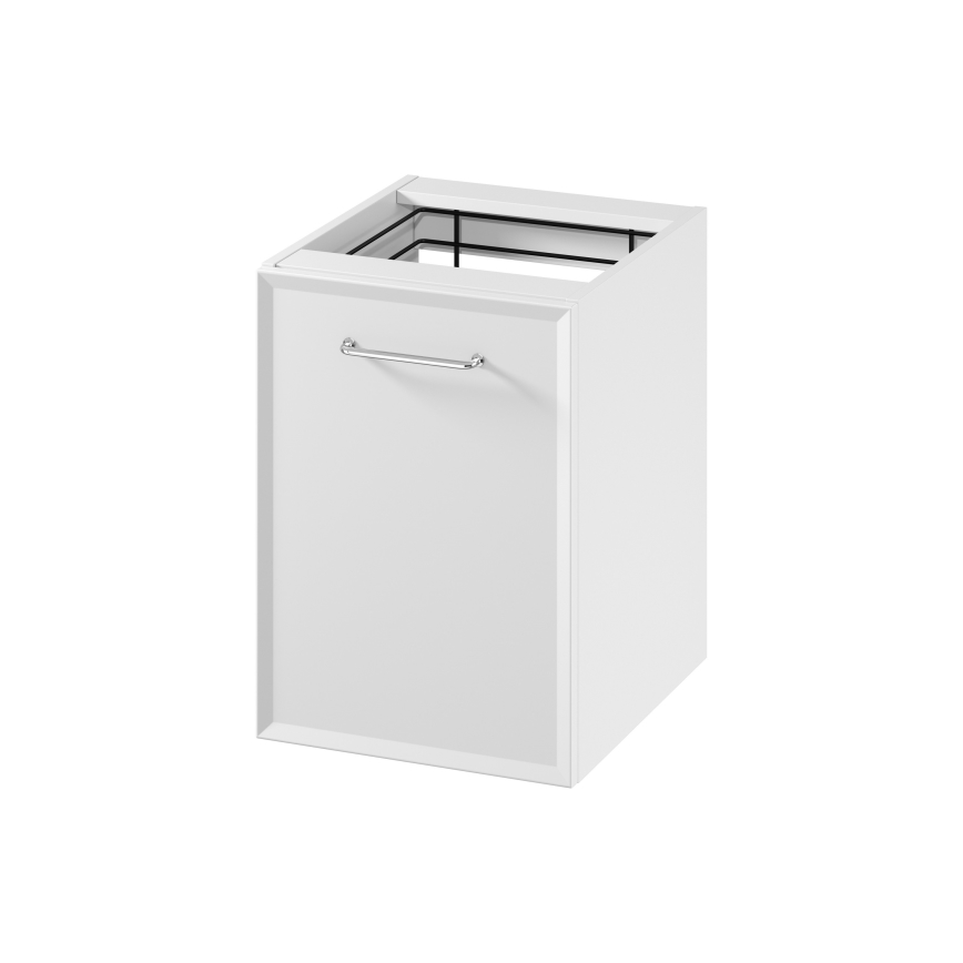 Cersanit S1022-011 - Hängeschrank für das Badezimmer mit integriertem Wäschekorb MILLE 40x55x45 cm weiß