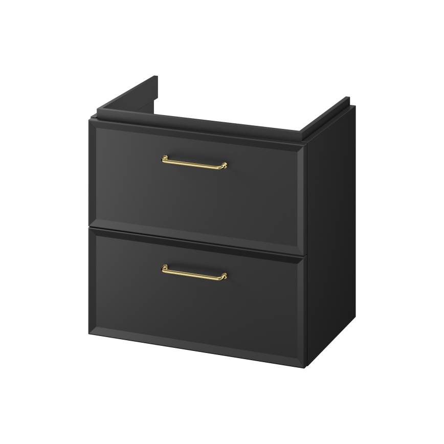 Cersanit S590-100 - Hängender Waschtischunterschrank MILLE SLIM 60x38 cm schwarz