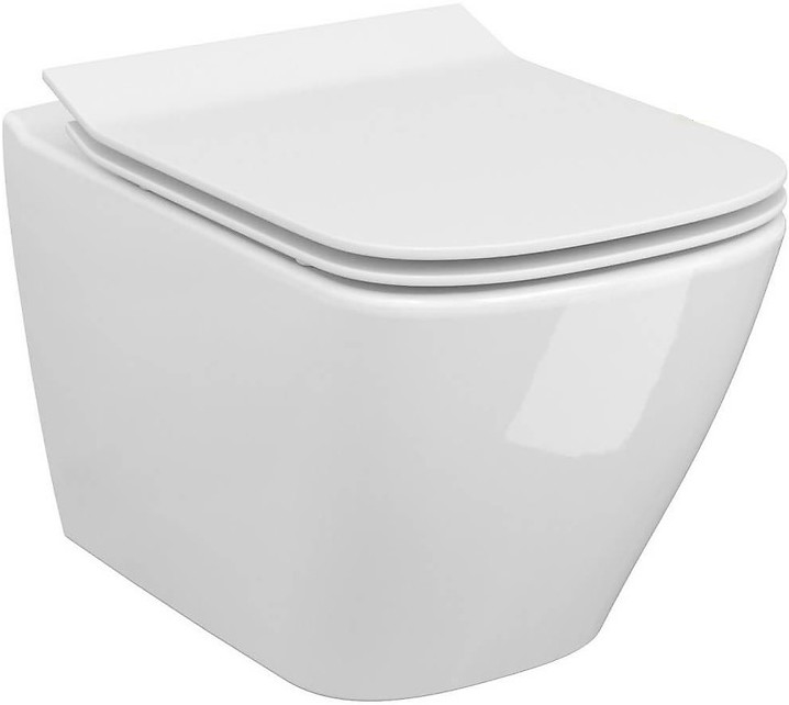 Cersanit S701-405 - Wandhängendes WC mit WC-Sitz CITY SQUARE Keramik/weiß