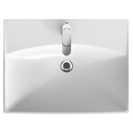 Cersanit S801-142-DSM - Hängender Badezimmerschrank mit Waschbecken LARA CITY 46x60 cm Weiß