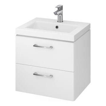 Cersanit S801-146-DSM - Hängender Badezimmerschrank mit Waschbecken LARA COMO 46x50 cm weiß