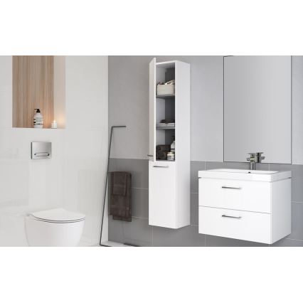 Cersanit S801-146-DSM - Hängender Badezimmerschrank mit Waschbecken LARA COMO 46x50 cm weiß
