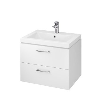 Cersanit S801-147-DSM - Hängender Waschtischunterschrank mit Waschbecken LARA 60×45 cm, weiß