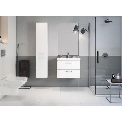 Cersanit S801-149-DSM - Hängender Waschtischunterschrank mit Waschbecken LARA 80x46x45 cm weiß
