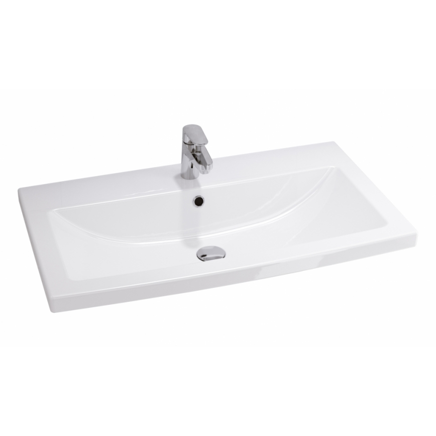 Cersanit S801-149-DSM - Hängender Waschtischunterschrank mit Waschbecken LARA 80x46x45 cm weiß