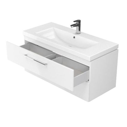 Cersanit S801-149-DSM - Hängender Waschtischunterschrank mit Waschbecken LARA 80x46x45 cm weiß