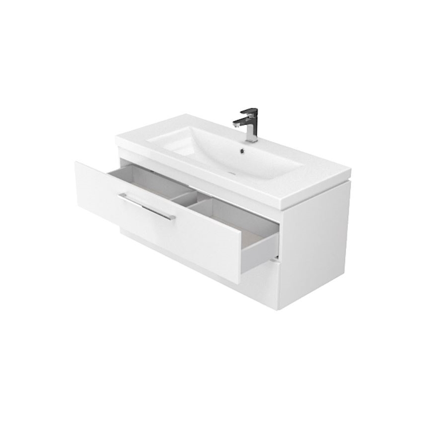 Cersanit S801-149-DSM - Hängender Waschtischunterschrank mit Waschbecken LARA 80x46x45 cm weiß