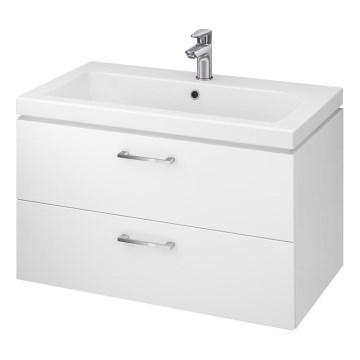 Cersanit S801-149-DSM - Hängender Waschtischunterschrank mit Waschbecken LARA 80x46x45 cm weiß