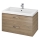 Cersanit S801-154-DSM - Wandhängender Badezimmerschrank mit Waschbecken LARA 80x46x45 cm Nussbaum