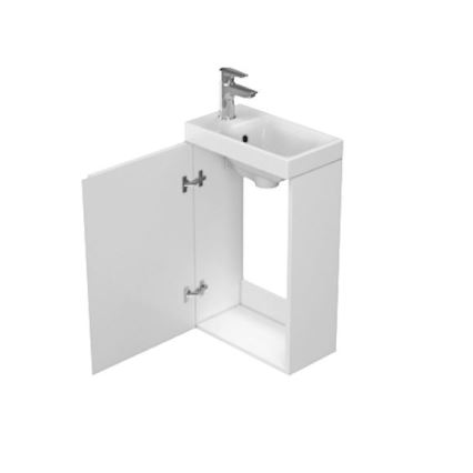 Cersanit S801-218-DSM - Hängender Waschtischunterschrank mit Waschbecken MODUO SLIM 40 cm Hochglanzweiß