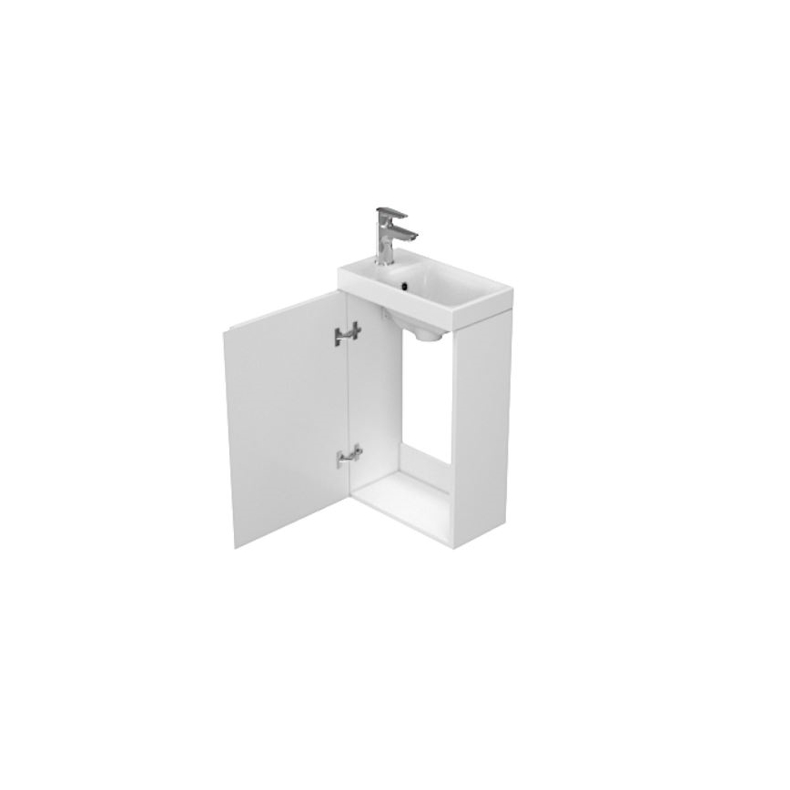 Cersanit S801-218-DSM - Hängender Waschtischunterschrank mit Waschbecken MODUO SLIM 40 cm Hochglanzweiß